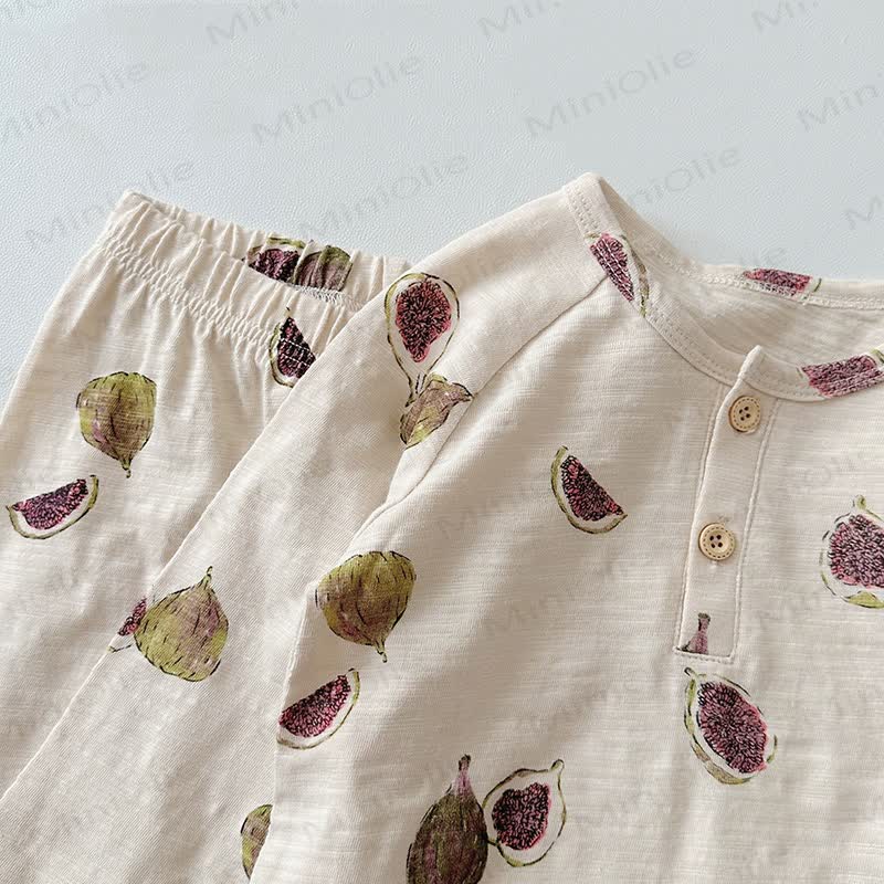 Toddler Baby Beige/Gray Cozy Pajama 2-piece Set - image 9