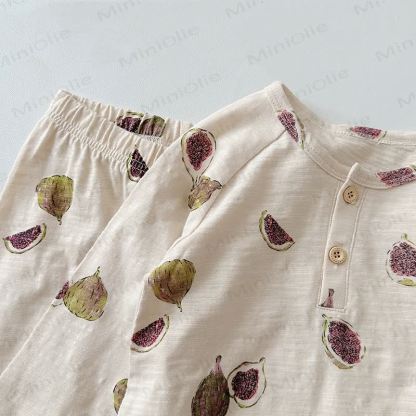 Toddler Baby Beige/Gray Cozy Pajama 2-piece Set - image 9