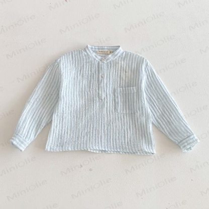 Toddler Kid Vertical Stripe Long Sleeve Linen T-Shirt - image 12
