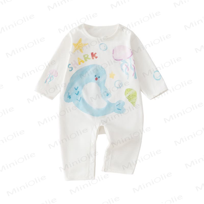 Baby Watercolor Animal Cotton Romper - image 4