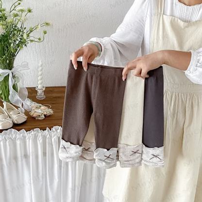 Baby Lace Trim Leggings - image 1