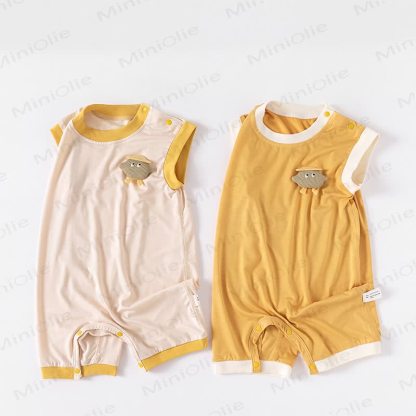 Baby Cartoon Pajamas Sleeveless Romper - image 1