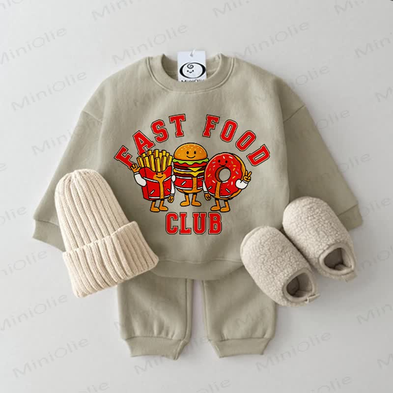 FAST FOOD CLUB Baby 2-piece Set - Grey Green - 2-3T - image 1
