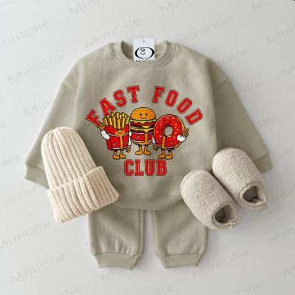 FAST FOOD CLUB Baby 2-piece Set - Grey Green - 2-3T - image 1