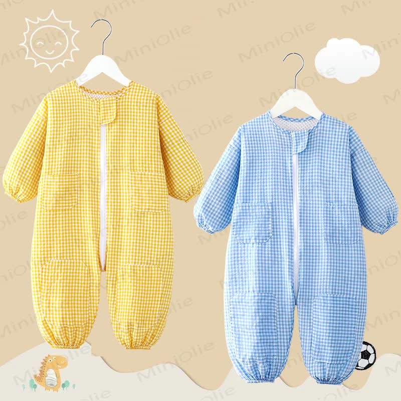 Baby Gingham Long Sleeves Romper - image 2