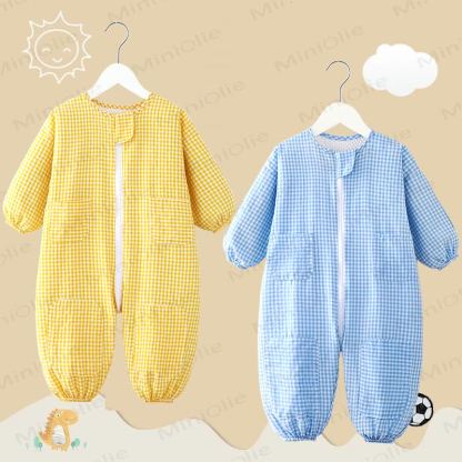 Baby Gingham Long Sleeves Romper - image 2