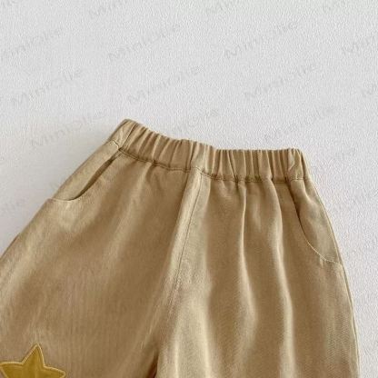 Toddler Baby Moon and Star Patch Relaxed Fit Pants - image 6
