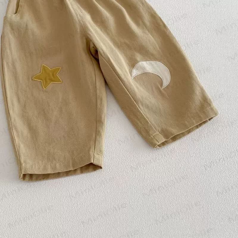 Toddler Baby Moon and Star Patch Relaxed Fit Pants - image 8