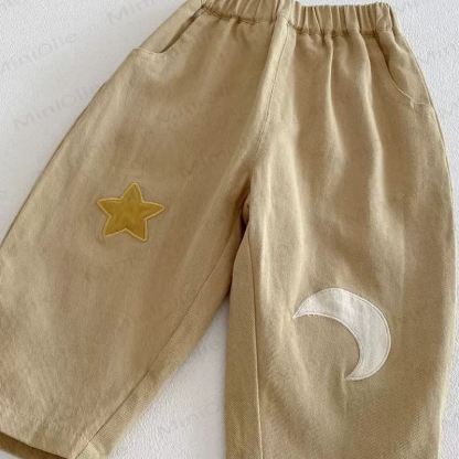 Toddler Baby Moon and Star Patch Relaxed Fit Pants - image 7