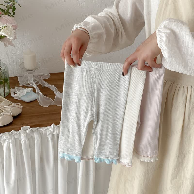 Baby Toddler Girl Solid Color Knitted Leggings - image 3