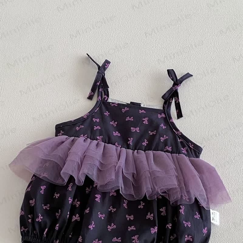 Baby Girl Bow Print Tulle Bodysuit - image 3