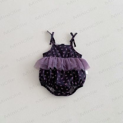 Baby Girl Bow Print Tulle Bodysuit - image 6