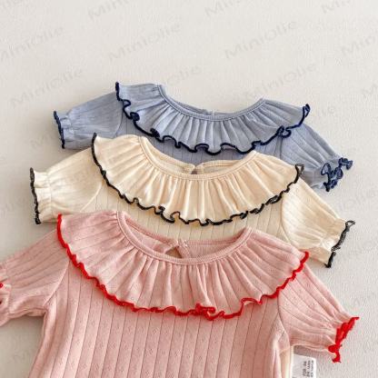 Baby Soft Ribbed Ruffle Collar Bodysuit - image 4