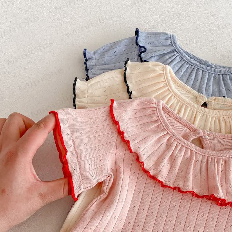 Baby Soft Ribbed Ruffle Collar Bodysuit - image 5