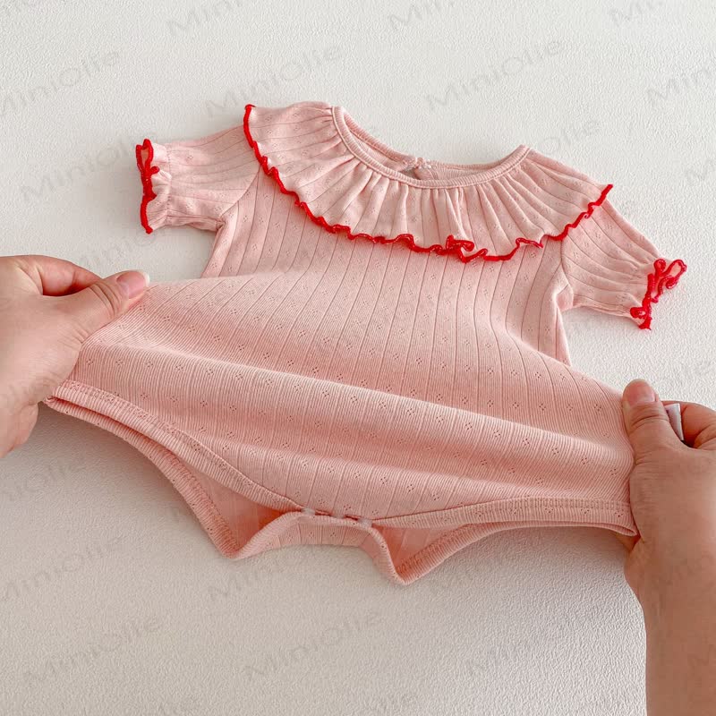 Baby Soft Ribbed Ruffle Collar Bodysuit - image 16