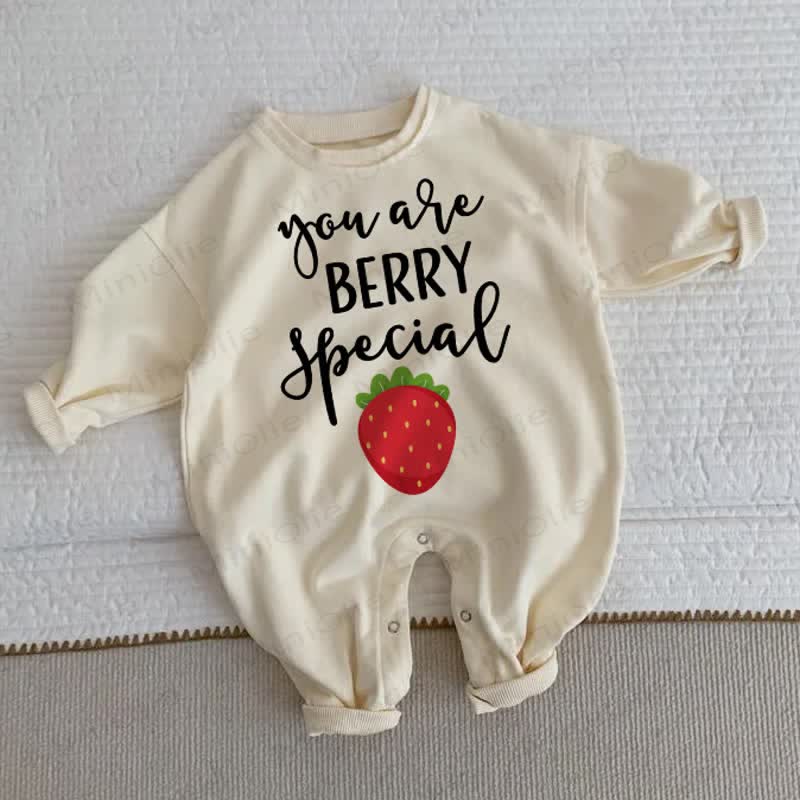 YOU ARE BERRY SPECIAL Baby Toddler Beige Romper - Beige - 2-3T - image 1