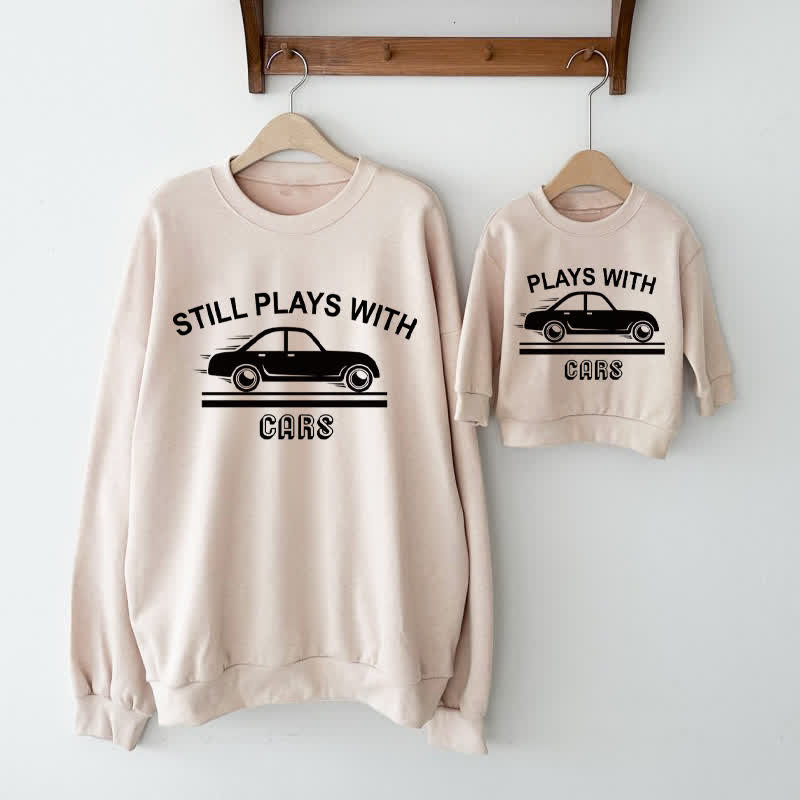 STILL PLAYS WITH CARS/PLAYS WITH CARS Beige Family Sweatshirt - Beige - Adult Sweatshirt: XL - image 1