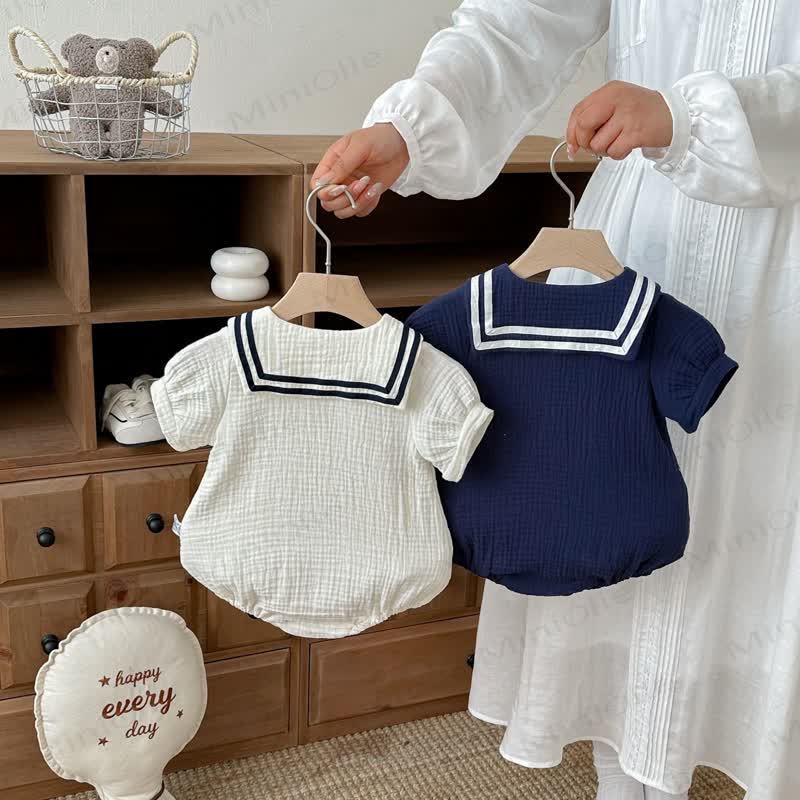 Baby Nautical Collar Pocket Bodysuit - image 4