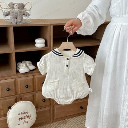 Baby Nautical Collar Pocket Bodysuit - image 12