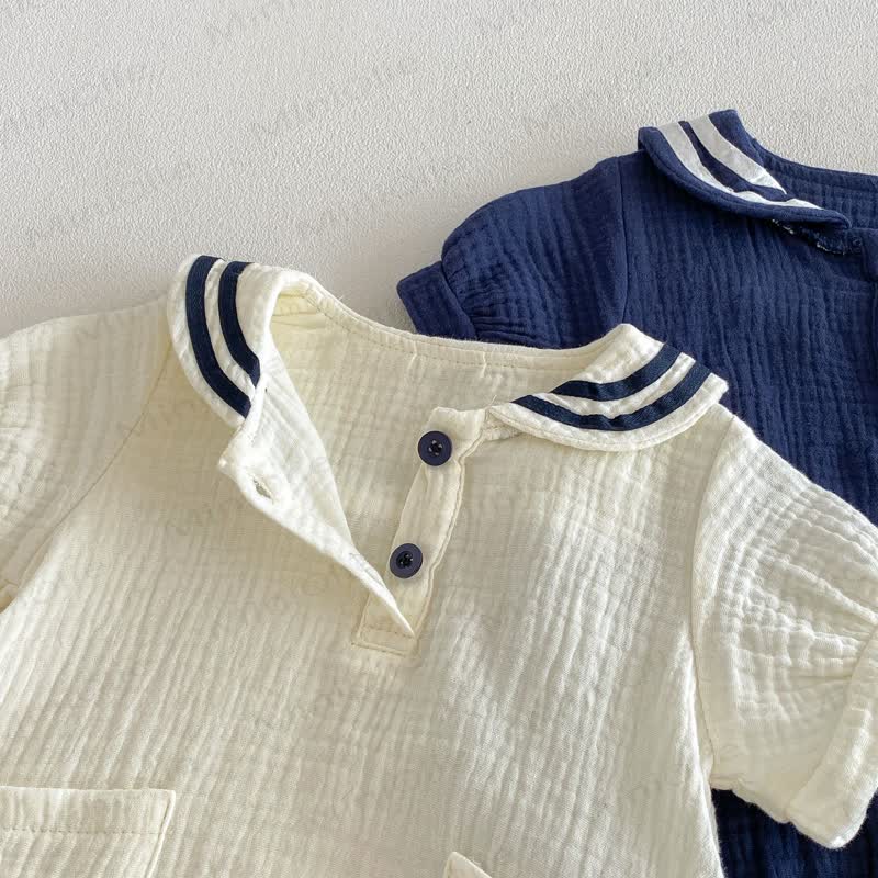 Baby Nautical Collar Pocket Bodysuit - image 6