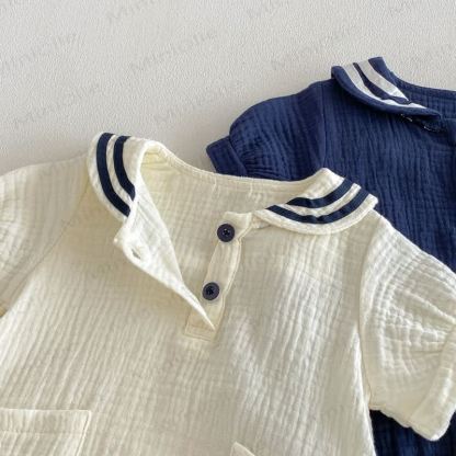 Baby Nautical Collar Pocket Bodysuit - image 6