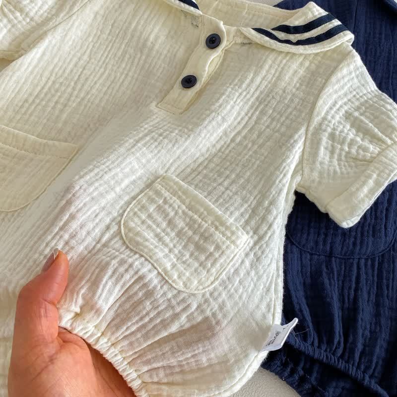 Baby Nautical Collar Pocket Bodysuit - image 7