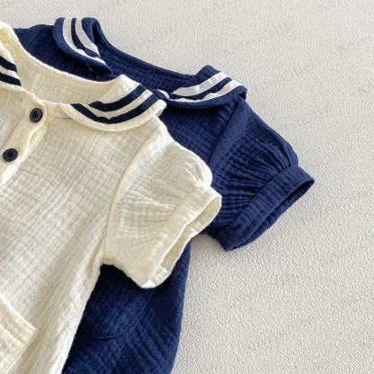 Baby Nautical Collar Pocket Bodysuit - image 8