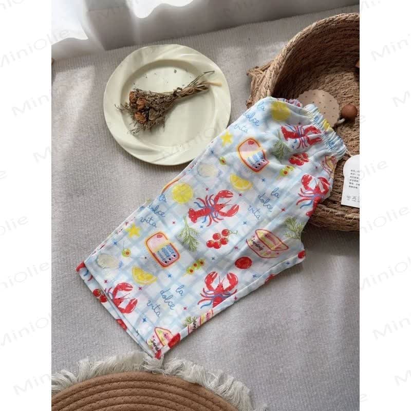 Baby Toddler Cartoon Print Pants - Blue Lobster - 4-5T - image 2