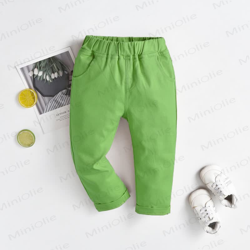 Baby Toddler Boy Solid Color Pants - Green - 8-9T - image 6