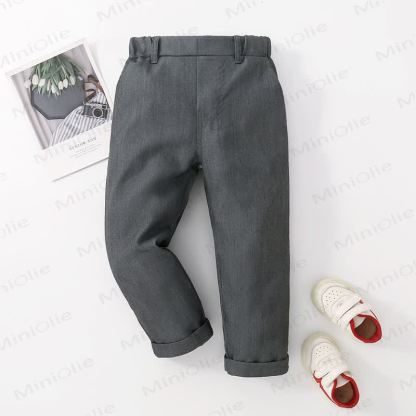 Baby Toddler Boy Solid Color Pants - Gray - 8-9T - image 18