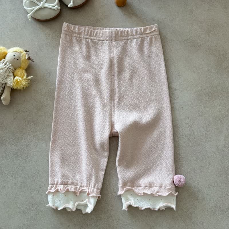 Baby Toddler Girl Polka Dot Ruffle Hem Leggings - Pink - 2-3T - image 3