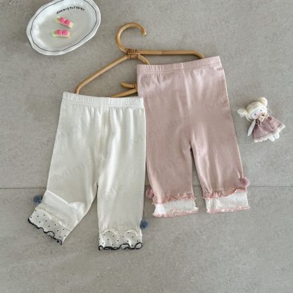 Baby Toddler Girl Polka Dot Ruffle Hem Leggings - image 1