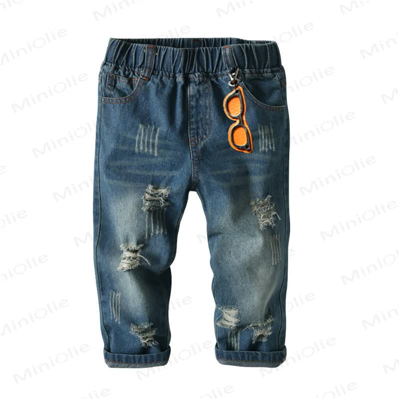 Baby Toddler Boy Ripped Jeans - Denim Blue - 8-9T - image 1