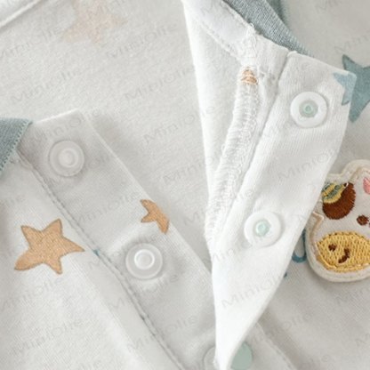 Baby Cotton Short Sleeve Polo Romper - image 5