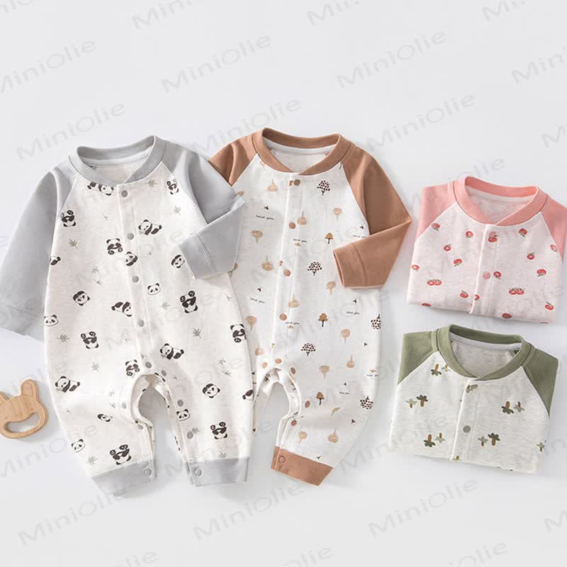 Baby Cotton Long Sleeve Romper - image 1