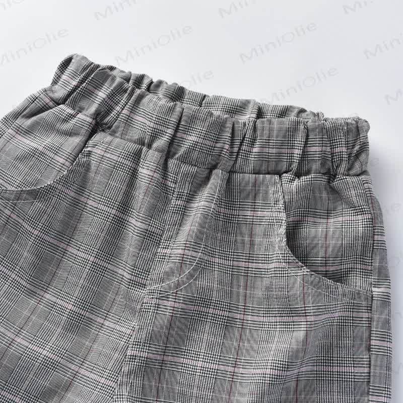 Toddler Baby Boys Gray Plaid Vest 4-piece Set - image 11