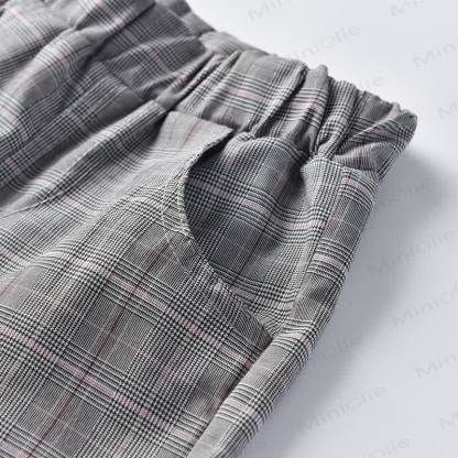 Toddler Baby Boys Gray Plaid Vest 4-piece Set - image 12