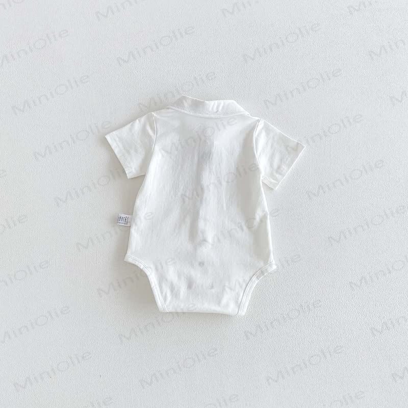Baby Tuxedo Print Collar Short Sleeve Bodysuit - image 4