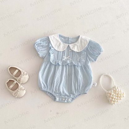 Baby Blue Peter Pan Collar Bodysuit - Blue - 18-24M - image 1