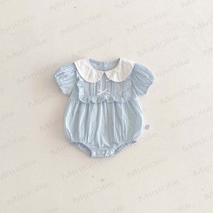 Baby Blue Peter Pan Collar Bodysuit - image 2