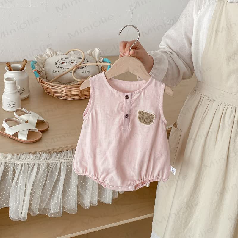 Baby Sleeveless Bear Bodysuit - image 13