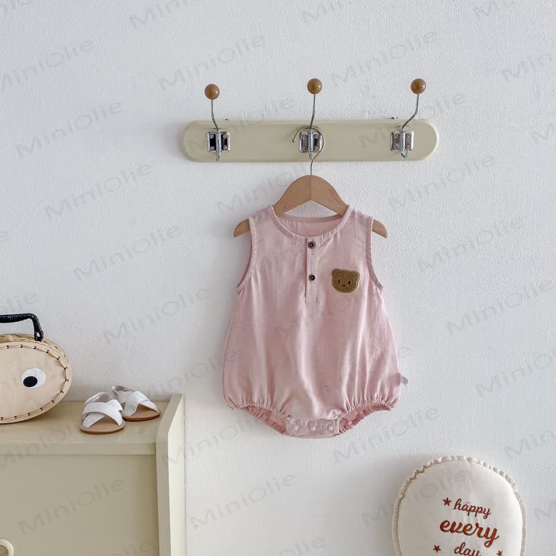 Baby Sleeveless Bear Bodysuit - image 12