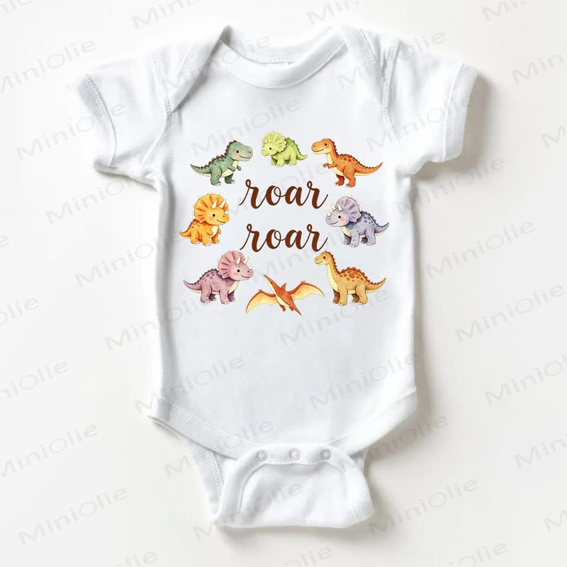 IOAI IOAI IOAI Baby Dinosaur White Bodysuit - White - 18-24M - image 1