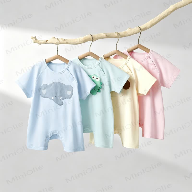 Baby Cotton Short Sleeve Romper - image 1