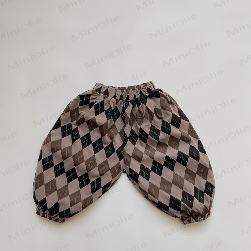 Toddler Baby Loose Fit Versatile Pants - Dark Red Plaid - 6-7T - image 7