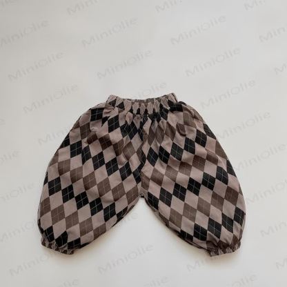 Toddler Baby Loose Fit Versatile Pants - Dark Red Plaid - 6-7T - image 7
