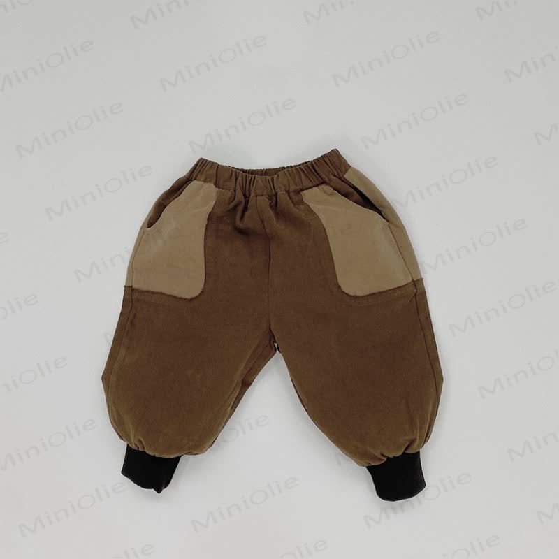 Toddler Baby Loose Fit Versatile Pants - Coffee Contrast - 6-7T - image 11