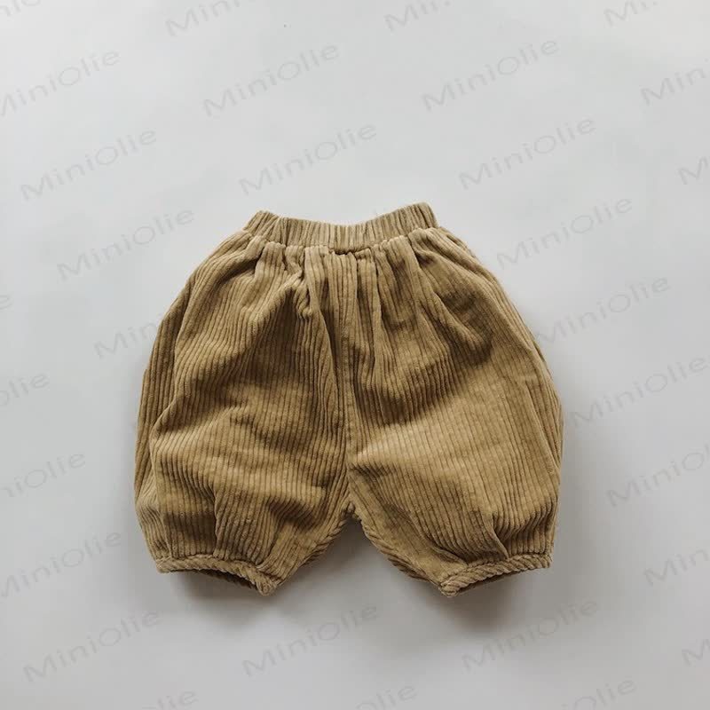 Toddler Baby Loose Fit Versatile Pants - Beige Corduroy - 6-7T - image 26