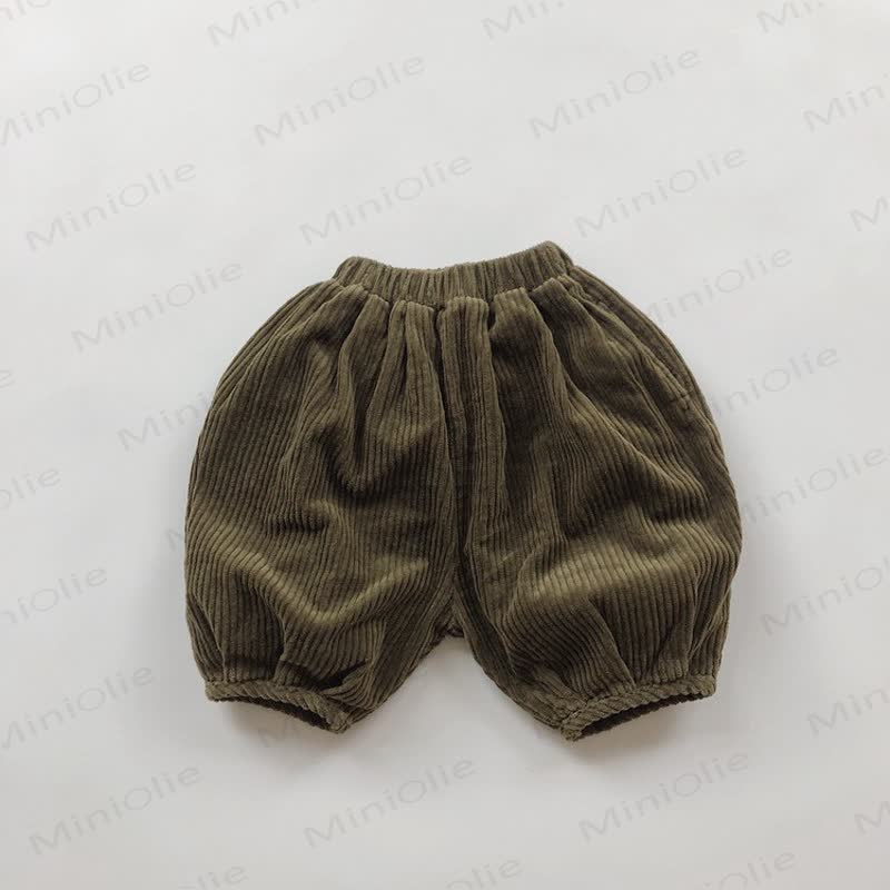 Toddler Baby Loose Fit Versatile Pants - Army Green Corduroy - 6-7T - image 27