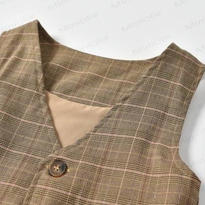 Toddler Boy Vintage Plaid Formal Set with Bow Tie - image 12
